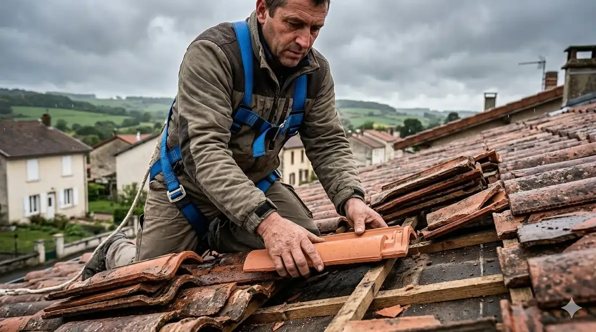 Réparation toiture urgente par CD Artisan couvreur à Dompierre-sur-Yon Vendée